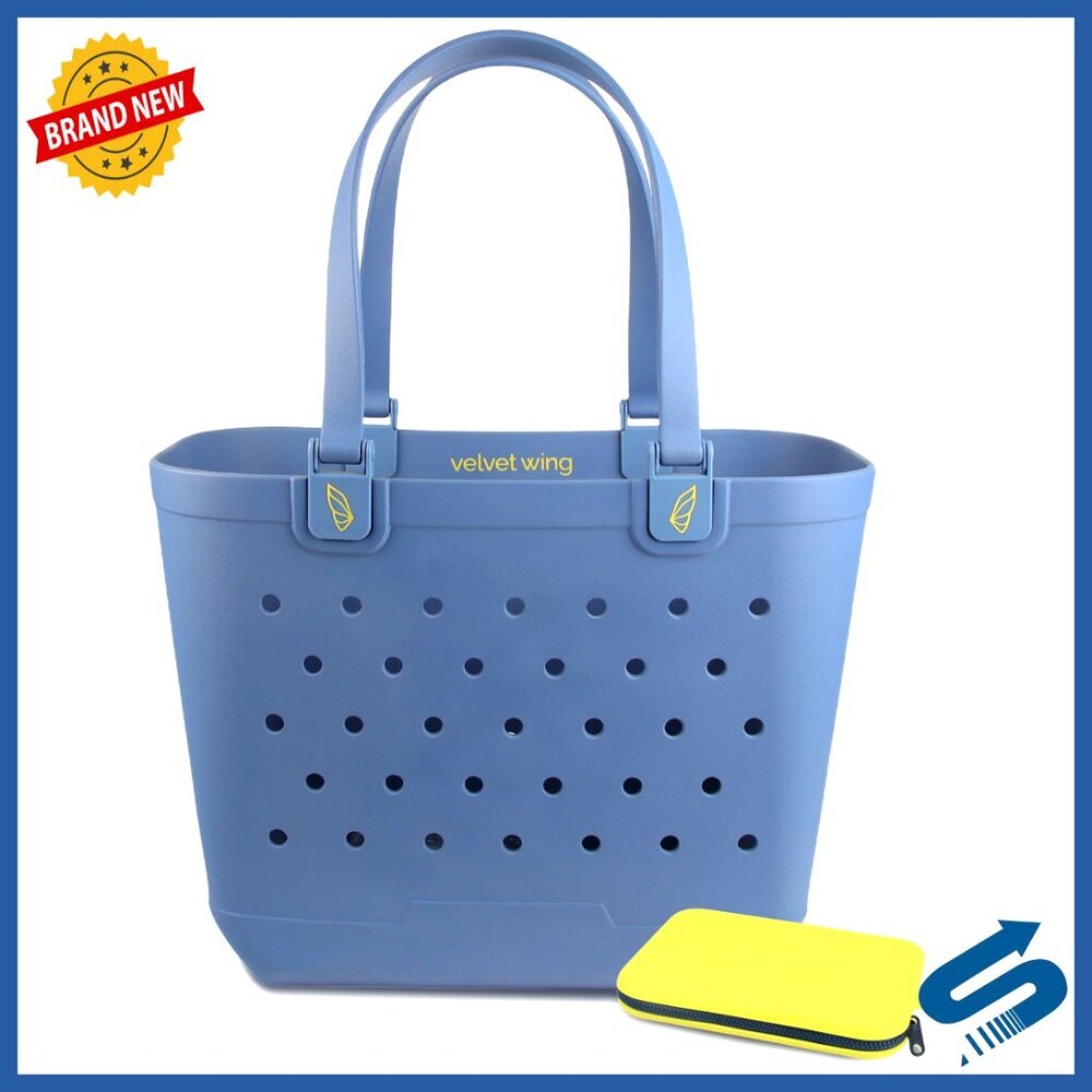 Large Waterproof Rubber Beach Tote Bag with Sand-Free Design
